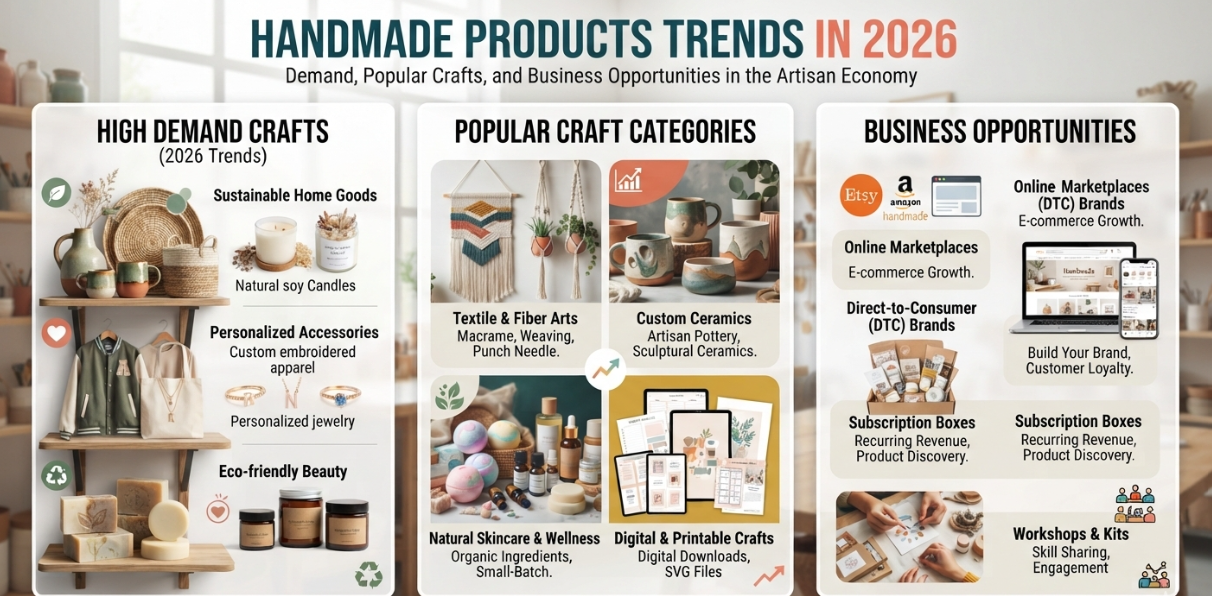 Handmade Products Trends in 2026: Demand, Popular Crafts and Business Opportunities